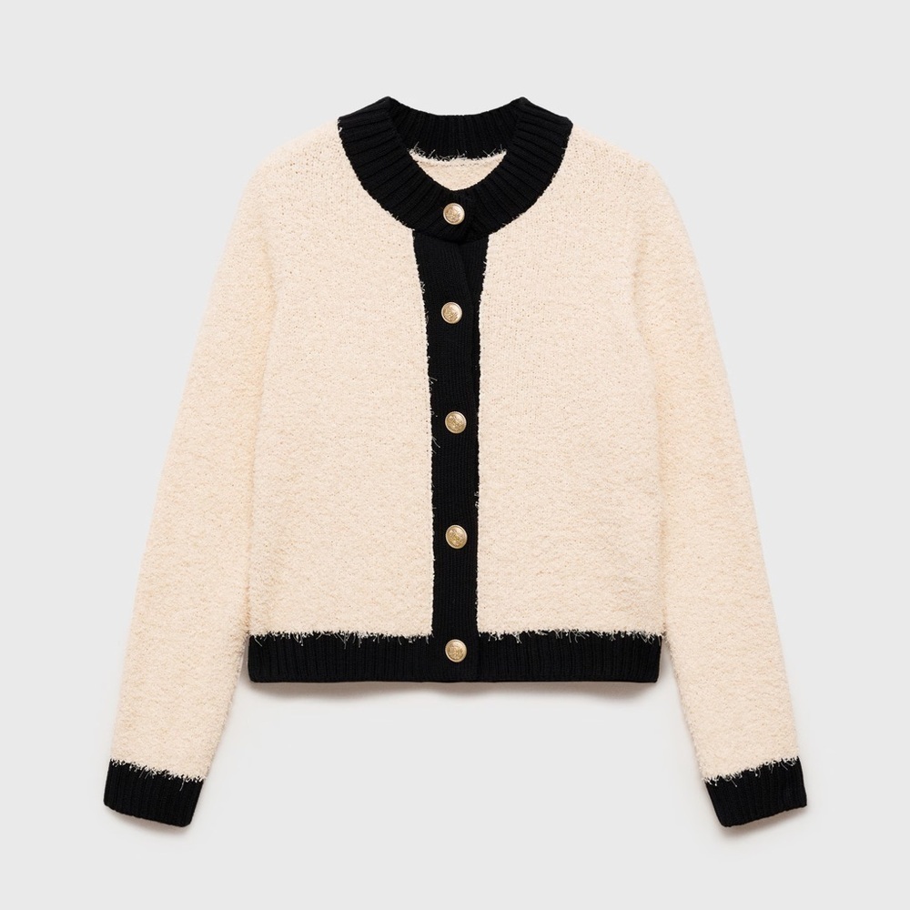 Mango cream contrasted buttons jacket NWT - Picture 2 of 7
